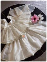 Load image into Gallery viewer, Foil Bunny Tie Blouse with Lehenga- Pearl

