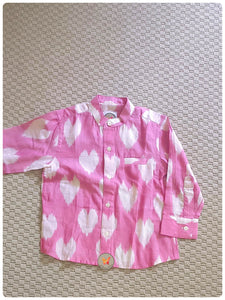 Pink Heart Weave Shirt