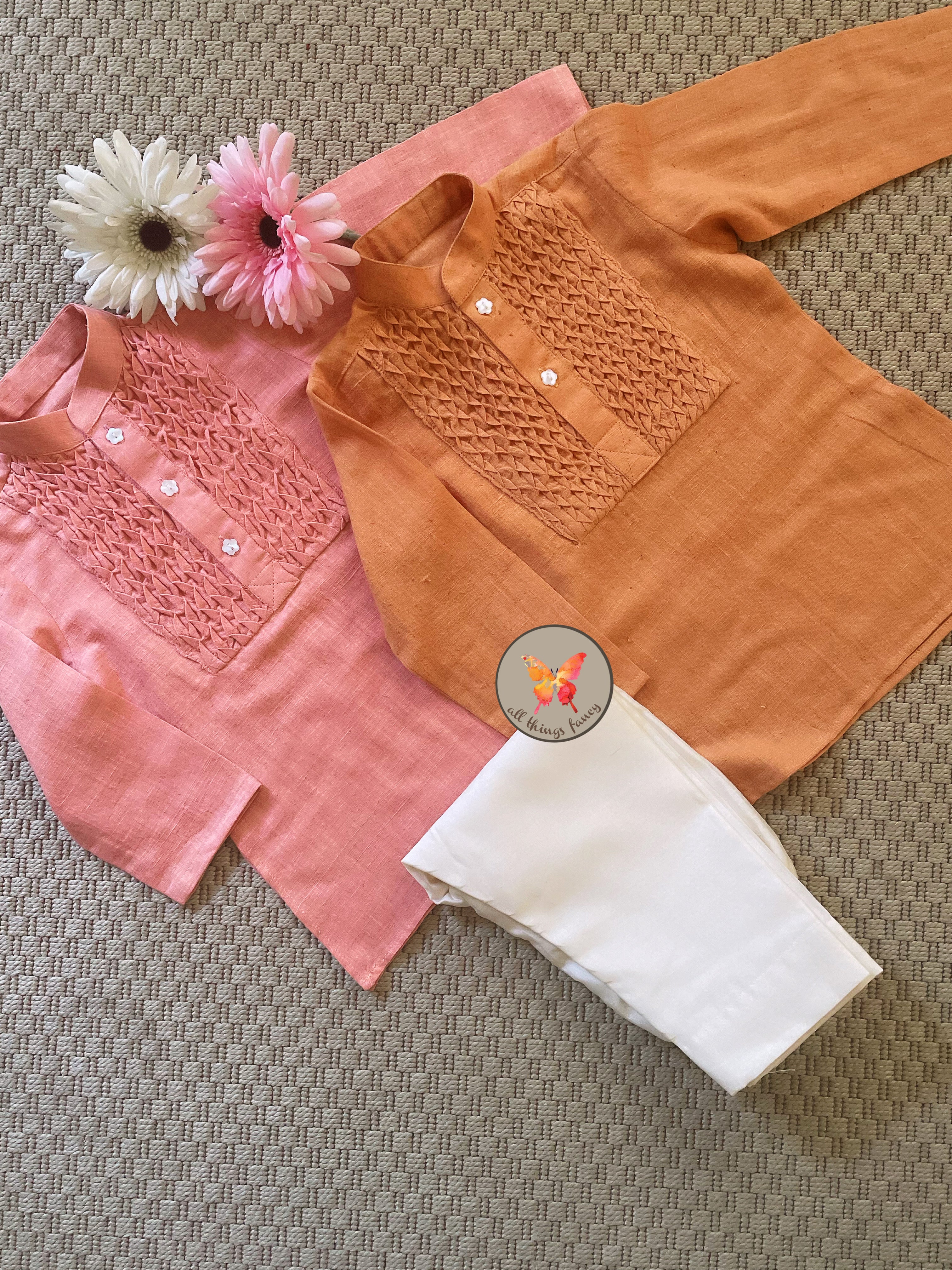 The Honeycomb Smocked Set- Pink