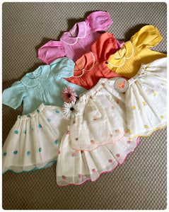“Peter Pan” Skirt Blouse - Yellow
