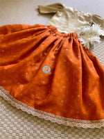 Load image into Gallery viewer, Woven Zari Booti Bandhani Lehenga Set- Saffron Orange
