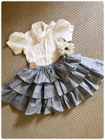 Load image into Gallery viewer, Grey Ruffled Set

