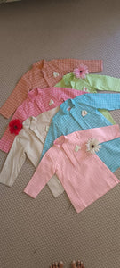 Checks Kurta set - Blush