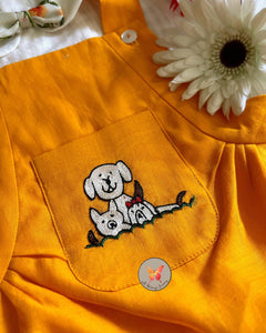 Saffron Onesie- Dog Embroidered