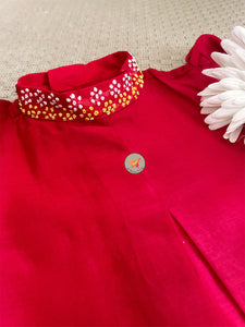 The Indian Frenchknot Tunic- Red