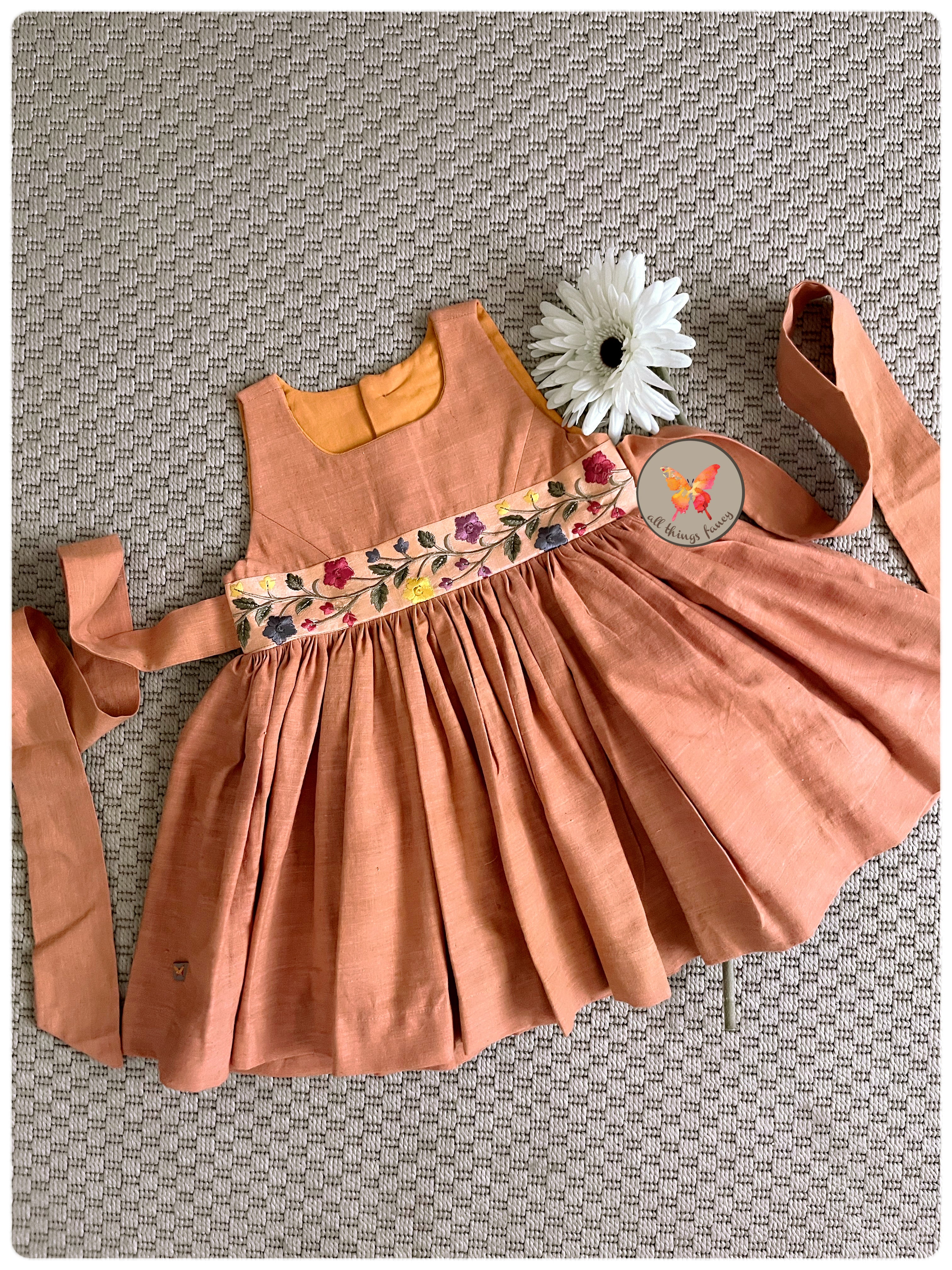 English Flower Garden Dress- Musk