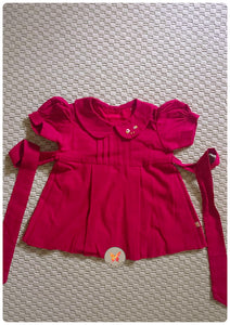 Red Khadi Frock