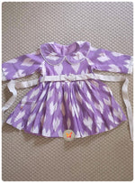 Load image into Gallery viewer, Lavender Ikat Heart Weave Dress
