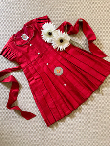 Pearl Edged Bold Red dress