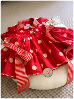 Load image into Gallery viewer, Polka &amp; Stripes Blazer Cut Dress - Red
