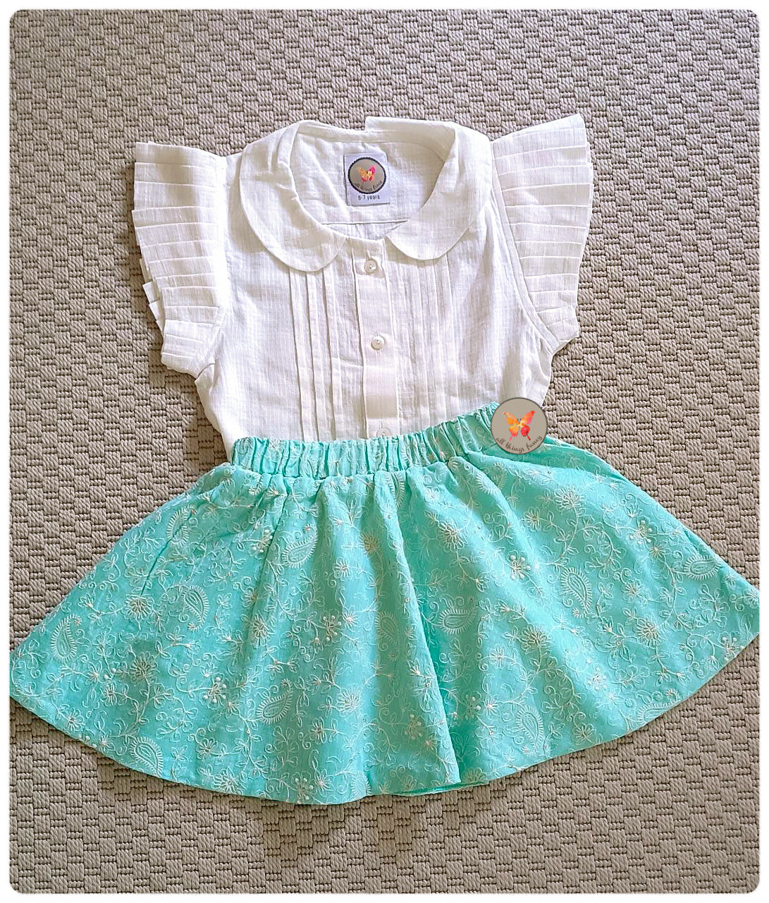 Hakoba Chikankari Skirt with Classic Blouse
