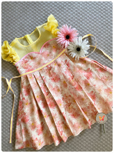 Sheer Sweetheart Neck Dress- Sunshine