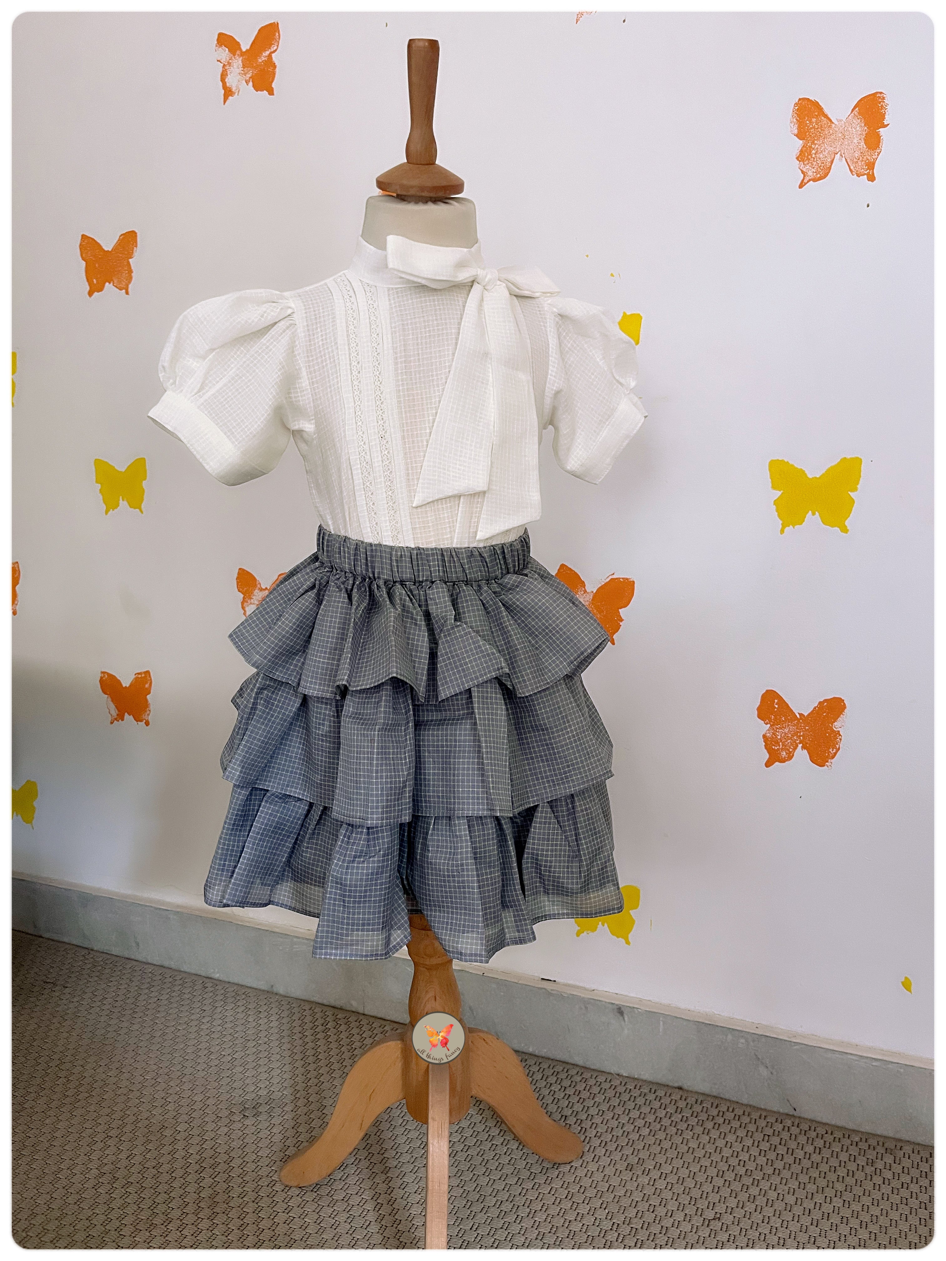 Grey Ruffled Set